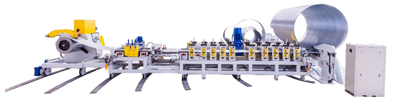 Corrugated metal culverts roll forming device